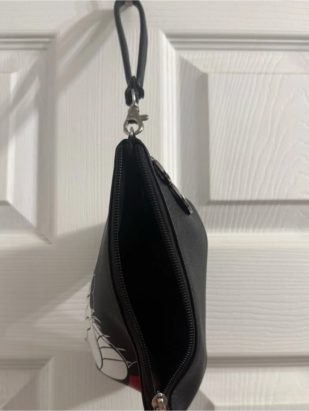 Disney Black Red White Minnie Mouse Wristlet Clutch